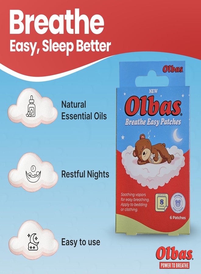 أولباس لصقات أولباس للتنفس بسهولة، راحة طبيعية للجيوب الأنفية والأنف للأطفال فوق 3 سنوات، معطرة بالأوكالبتوس، لصقات بخار مهدئة تدوم طويلاً ولا تسبب النعاس (عبوة واحدة - 6 لصقات) - Image 2